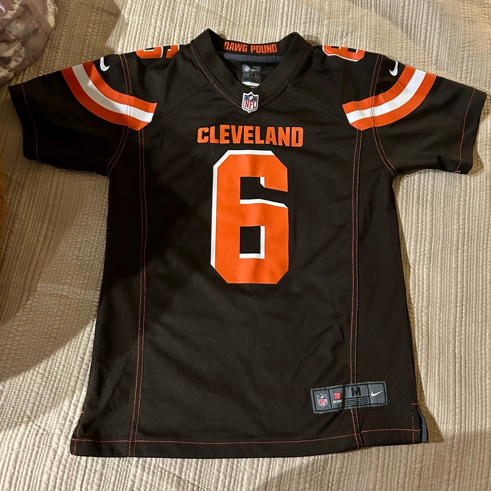 Nike Cleveland Black and Orange Football Jersey